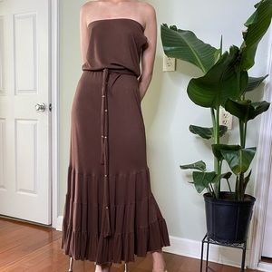 DVF Brown Midi Dress